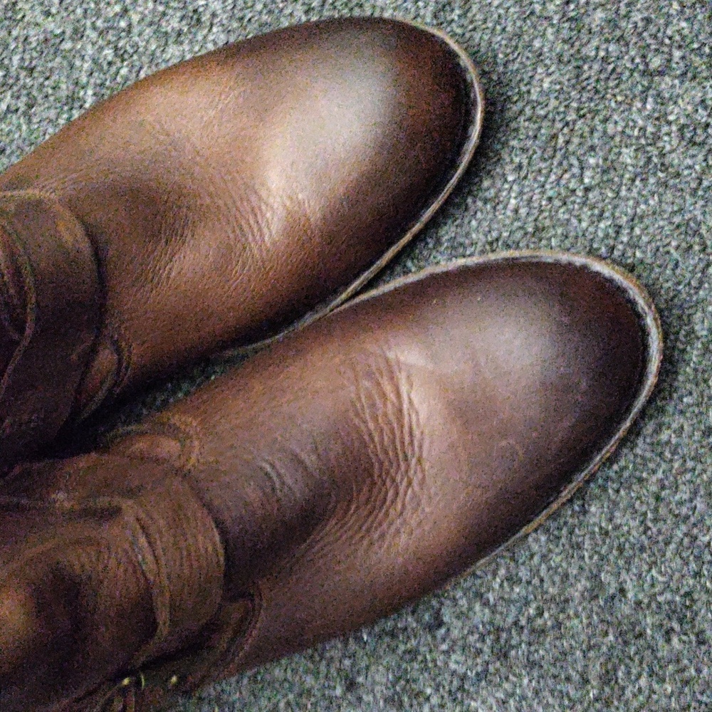 Vintage Shoe Company Brown Leather Buckle Ankle Boots made in USA - Picture 6 of 11